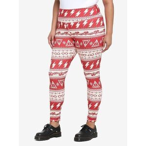 Harry Potter Icon Holiday Fair Isle Leggings Plus Size 2